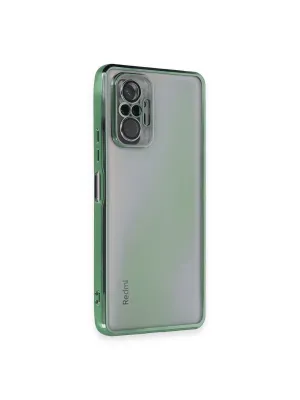 Xiaomi Redmi Note 10 Pro Kılıf Razer Lensli Silikon - Yeşil