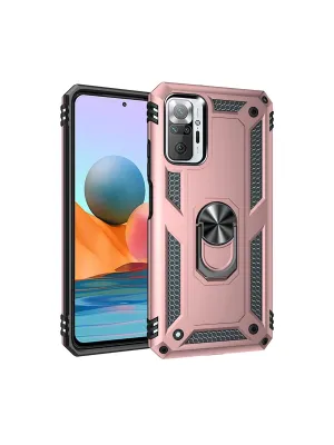 Xiaomi Redmi Note 10 Pro Kılıf Sofya Yüzüklü Silikon Kapak - Rose