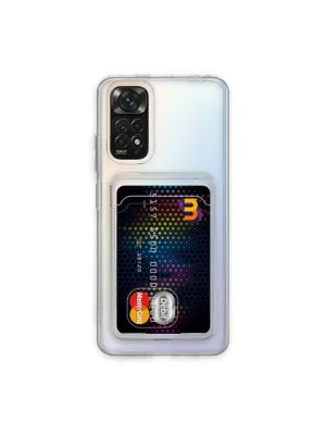 Xiaomi Redmi Note 11 Kılıf Kart Şeffaf Silikon - Şeffaf