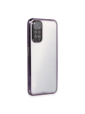 Xiaomi Redmi Note 11 Kılıf Razer Lensli Silikon - Mor