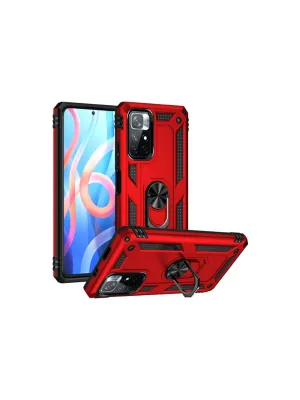 Xiaomi Redmi Note 11t Kılıf Sofya Yüzüklü Silikon Kapak - Kırmızı