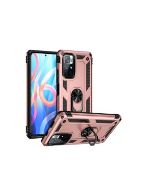 Xiaomi Redmi Note 11t Kılıf Sofya Yüzüklü Silikon Kapak - Rose
