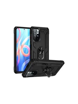 Xiaomi Redmi Note 11t Kılıf Sofya Yüzüklü Silikon Kapak - Siyah