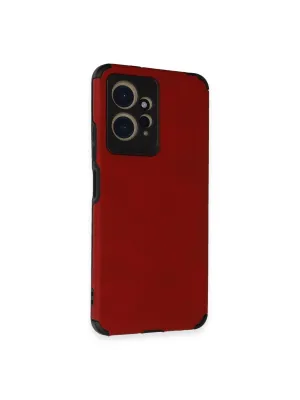 Xiaomi Redmi Note 12 4g Kılıf Loop Deri Silikon - Kırmızı