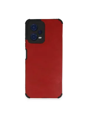 Xiaomi Redmi Note 12 5g Kılıf Loop Deri Silikon - Kırmızı