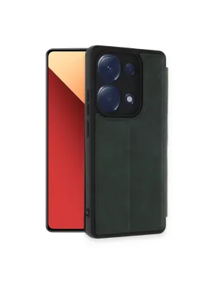 Xiaomi Redmi Note 13 Pro 4g Kılıf Flip Cover - Koyu Yeşil