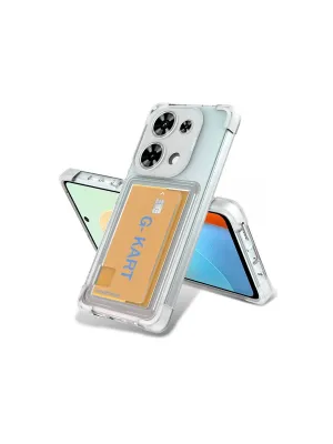 Xiaomi Redmi Note 13 Pro 4g Kılıf Kart Şeffaf Silikon - Şeffaf