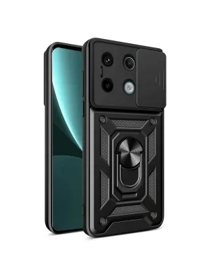 Xiaomi Redmi Note 13 Pro 4g Pars Lens Yüzüklü Silikon - Siyah