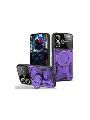 Xiaomi Redmi Note 13 Pro Plus Joy Lens Standlı Kapak - Mor