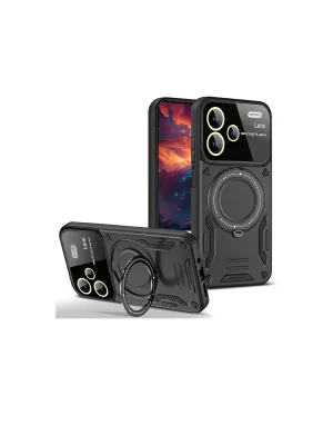 Xiaomi Redmi Note 13 Pro Plus Joy Lens Standlı Kapak - Siyah