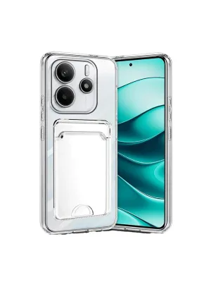 Xiaomi Redmi Note 14 4g Kılıf Kart Şeffaf Silikon - Şeffaf