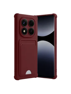 Xiaomi Redmi Note 14 Pro Plus Kelvin Kartvizitli Silikon - Bordo