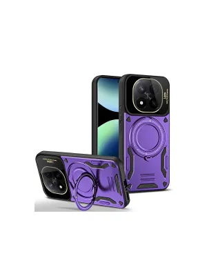 Xiaomi Redmi Note 14 Pro Plus Kılıf Joy Lens Standlı Kapak - Mor