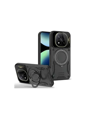 Xiaomi Redmi Note 14 Pro Plus Kılıf Joy Lens Standlı Kapak - Siyah