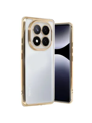 Xiaomi Redmi Note 14 Pro Plus Kılıf Razer Lensli Silikon - Gold