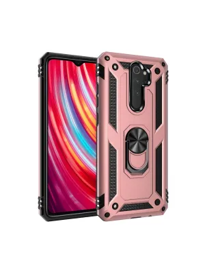 Xiaomi Redmi Note 8 Pro Kılıf Sofya Yüzüklü Silikon Kapak - Rose