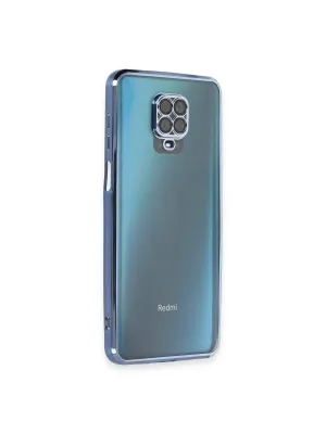 Xiaomi Redmi Note 9 Pro Kılıf Razer Lensli Silikon - Açık Mavi