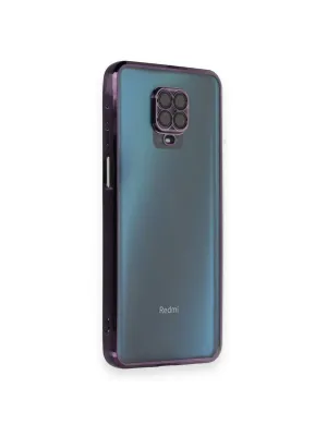 Xiaomi Redmi Note 9 Pro Kılıf Razer Lensli Silikon - Mor