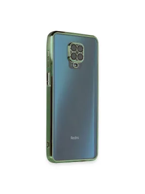 Xiaomi Redmi Note 9 Pro Kılıf Razer Lensli Silikon - Yeşil