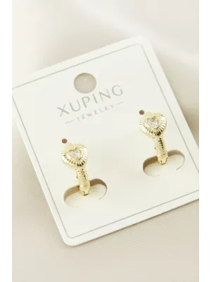 Xuping Kalp Lüks Çelik Küpe