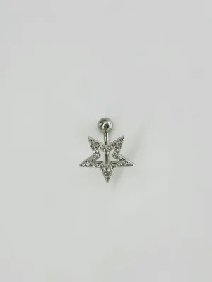 Yıldız Detaylı Göbek Piercing - Pg0101