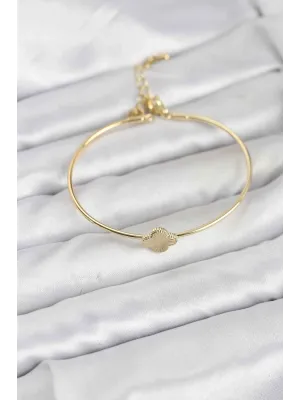 ietaks™ Yonca Model Gold Renk Kadın Bileklik