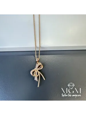 Zirkon Taşlı Fiyonk Kolye - Kl0021