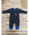 0-3 3-6 6-9 Ay Star Baby Baskılı Çıt Çıt Kapama Erkek Bebek Tulum