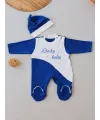 0-3 3-6 Ay Lucky Baby Nakışlı Es Çizgi Boy Şapkalı Erkek Bebek Tulumu