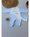 0-3 3-6 Ay Lucky Baby Nakışlı Es Çizgi Boy Şapkalı Erkek Bebek Tulumu