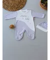 0-3 3-6 Ay Lucky Baby Nakışlı Es Çizgi Boy Şapkalı Erkek Bebek Tulumu