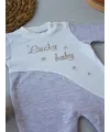 0-3 3-6 Ay Lucky Baby Nakışlı Es Çizgi Boy Şapkalı Erkek Bebek Tulumu