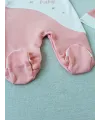 0-3 3-6 Ay Lucky Baby Nakışlı Es Çizgi Boy Şapkalı Kız Bebek Tulumu