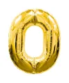 0 Rakamlı Folyo Balon Gold Renk  40 inç