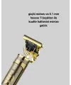 0.1 Mm Hassas Kesim Tıraş Makinesi Şarjlı Metal Gövde