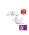 1+4 Kollu - Yapraklı Pervane Modeli Papatya Beyaz Led Lamba Ampul 40w - E27 P-6040b