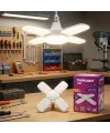1+4 Kollu - Yapraklı Pervane Modeli Papatya Beyaz Led Lamba Ampul 40w - E27 P-6040b