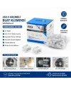 100 Adet 2li 2x2.5 Kablo Geçmeli Mandallı Buat Klemensi