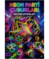 100 Adet Fosforlu Glow Stick Parti Seti | Bileklik, Kolye ve Eğlenceli Işık Çubukları