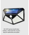 100 Led Güneş Enerjili Bahçe Lambası – Pır Sensörlü, Ip65 Su Geçirmez Dış Mekan Aydınlatma