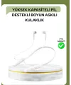 100 Saat Pil Ömrü Boyun Askılı Bluetooth Kablosuz Kulaklık
