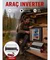 1000 Watt Oto İnvertör Elektrik Dönüştürücü Ev Tipi Priz