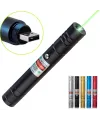 100MW Desen Başlıklı USB Şarjlı Yeşil Lazer Pointer
