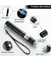 100MW Desen Başlıklı USB Şarjlı Yeşil Lazer Pointer