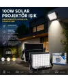 100W Güneş Enerjili LED Işık (Solar) - Dış Mekan & Kamp