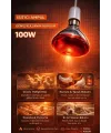 100W Isıtıcı Ampul Kırmızı Isı Lambası Civciv Kümes Kuluçka E27 Duy Isıtma Ampulü