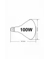 100W Isıtıcı Ampul Kırmızı Isı Lambası Civciv Kümes Kuluçka E27 Duy Isıtma Ampulü