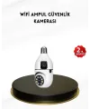 1080p Wifi Ampul Kamera Uzaktan Erişimli Hareket Sensörlü Gece Görüşlü