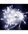 10m 100 Led Boncuk Lamba Beyaz Işık Şeffaf Kablo