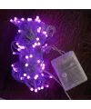 10m 100 Led Damla Uçlu Pembe Işık Şeffaf Kablo